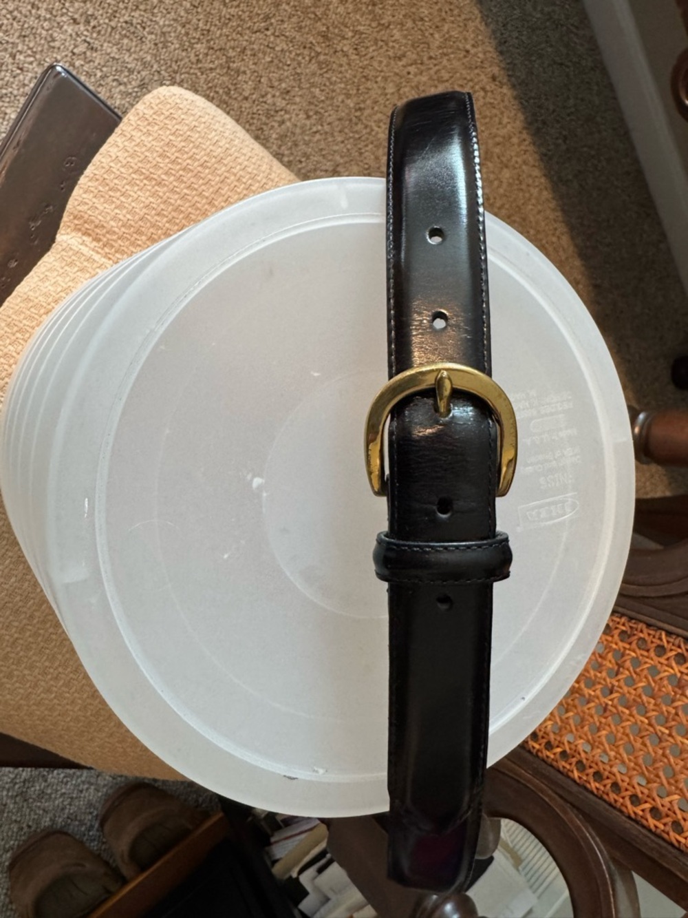 Coach,  Black , Cowhide Leather Belt with Gold-Tone Buckle